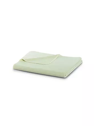 BIEDERLACK | Wohndecke Plaid 150x200cm OVERLOCK-STICH Pearl Mint | 